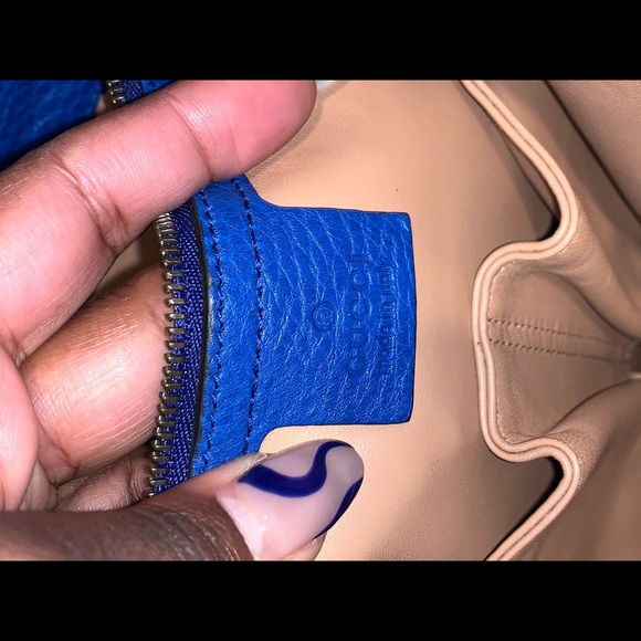 Brand New Gucci bamboo handle-Cobalt Blue - Picture 7 of 8